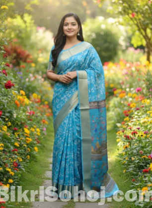 প্রিমিয়াম কাপ্তান সিল্ক শাড়ি